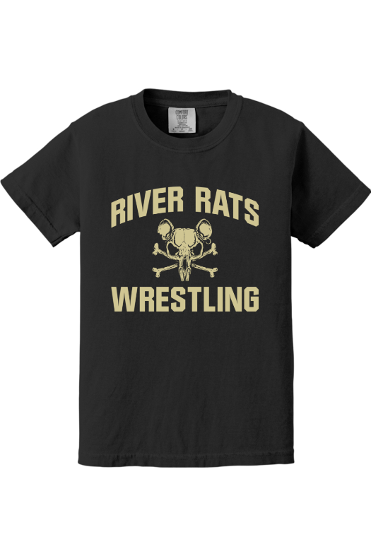 River Rats Wrestling Comfort Colors Garment-Dyed Youth Heavyweight T-Shirt