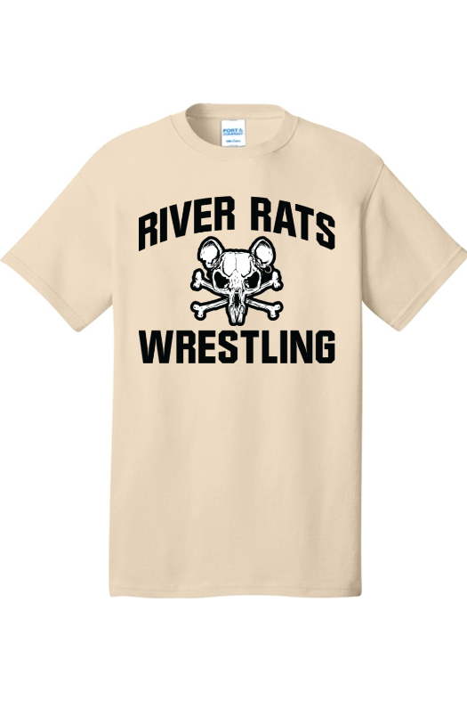 River Rats Wrestling Port & Company - Core Cotton Tee. PC54