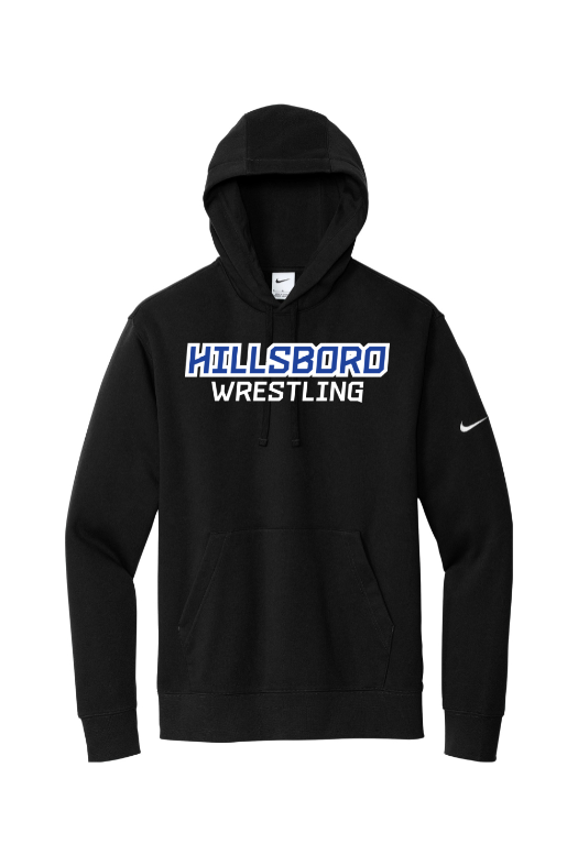 Hillsboro HS Wrestling Nike Club Fleece Sleeve Swoosh Pullover Hoodie NKDR1499