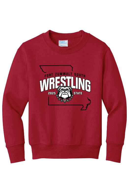 Fort Zumwalt South - 2025 MO STATE Port & Company - Youth Core Fleece Crewneck Sweatshirt. PC90Y