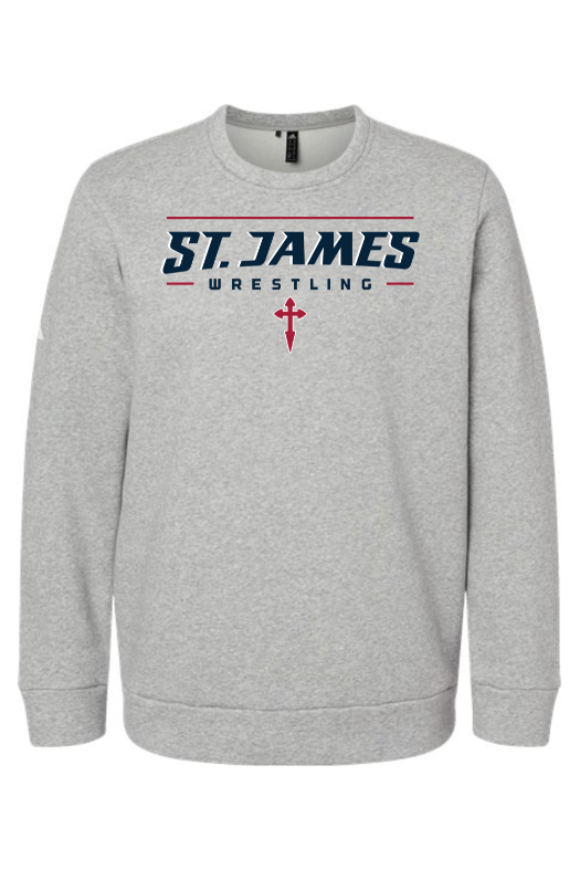 St. James Wrestling 2 Adidas Fleece Crewneck Sweatshirt