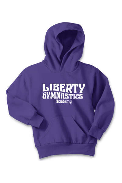 Liberty Gymnastic Academy Port & Company - Youth Core Fleece Pullover Hooded Sweatshirt. PC90YH