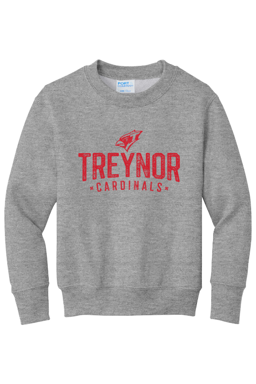 Treynor Wrestling Port & Company - Youth Core Fleece Crewneck Sweatshirt. PC90Y