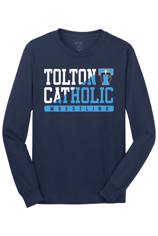 Father Tolton Catholic - Wrestling Port & Company - Long Sleeve Core Cotton Tee. PC54LS