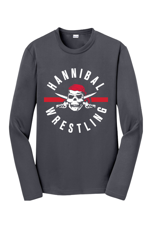 Hannibal Wrestling Sport-Tek Youth Long Sleeve PosiCharge Competitor Tee. YST350LS