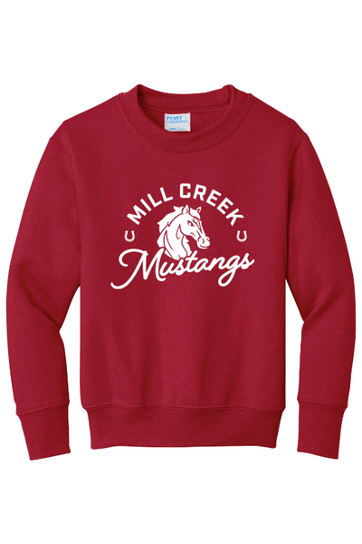 Mill Creek Elementary Port & Company - Youth Core Fleece Crewneck Sweatshirt. PC90Y