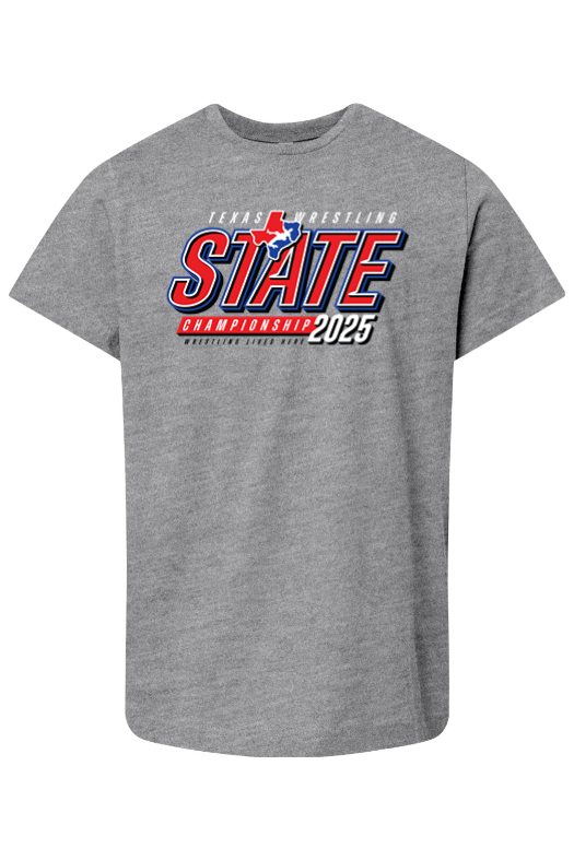 Texas USA State Wrestling Tournament 2025 LAT Youth Fine Jersey Tee - 6101 YXS - YL GH