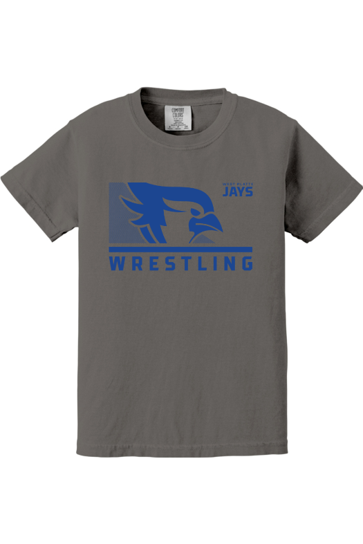 West Platte Wrestling Comfort Colors Garment-Dyed Youth Heavyweight T-Shirt