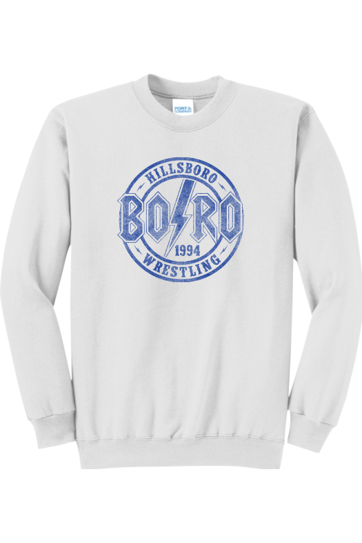 Hillsboro HS Wrestling Port & Company - Core Fleece Crewneck Sweatshirt. PC78