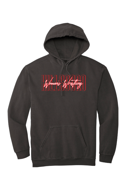 Hillsboro HS Wrestling Comfort Colors Garment-Dyed Hooded Sweatshirt