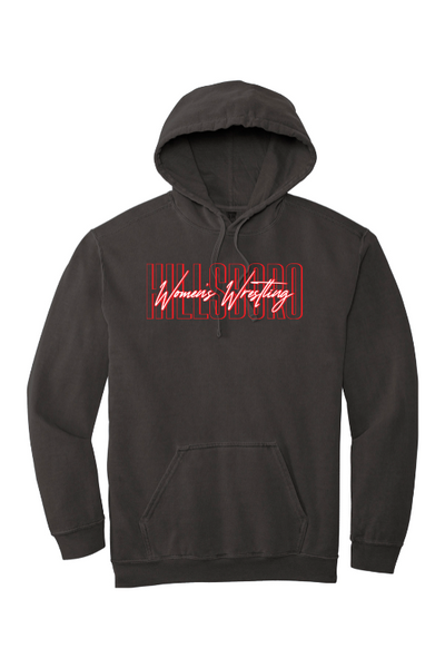 Hillsboro HS Wrestling Comfort Colors Garment-Dyed Hooded Sweatshirt