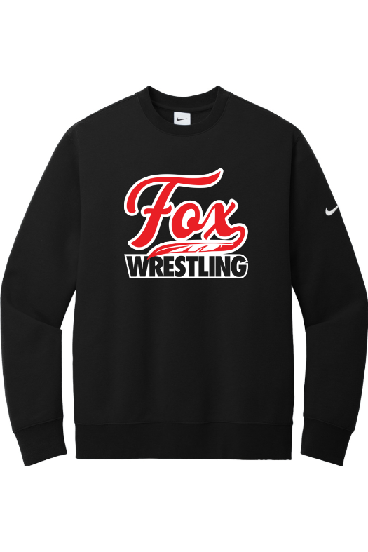 Fox High School Nike Club Fleece Sleeve Swoosh Crew NKFD9863