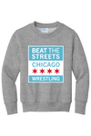 Beat the Streets - Chicago Port & Company - Youth Core Fleece Crewneck Sweatshirt. PC90Y