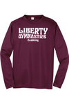 Liberty Gymnastic Academy Sport-Tek Long Sleeve PosiCharge Competitor Tee. ST350LS