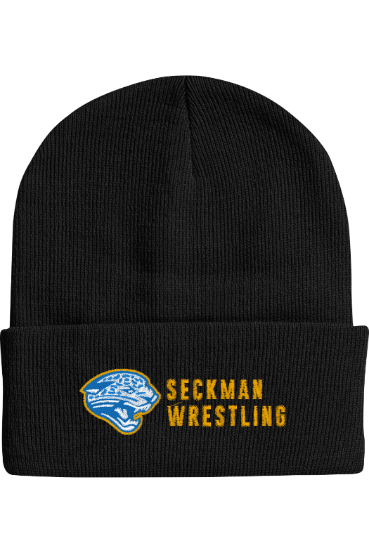 Seckman Wrestling Sportsman 12 Inch Solid Cuffed Beanie SP12 (emb)