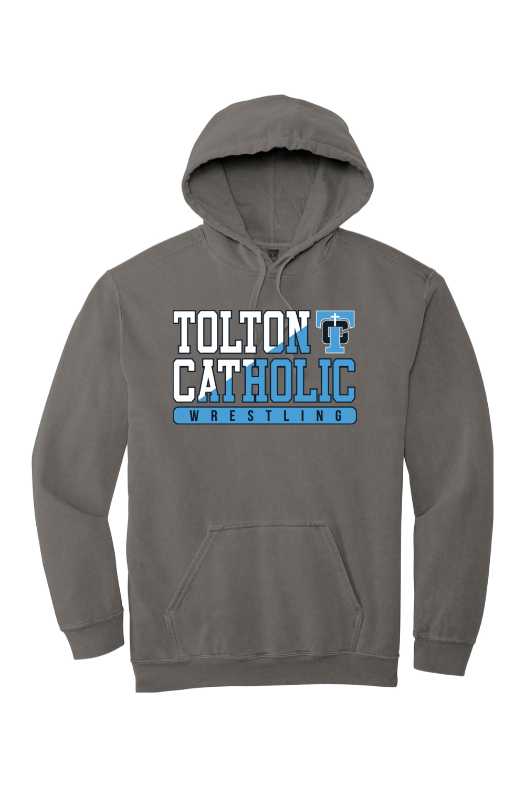 Father Tolton Catholic - Wrestling Comfort Colors Garment-Dyed Hooded Sweatshirt