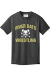 River Rats Wrestling Port & Company - Youth Core Cotton Tee. PC54Y