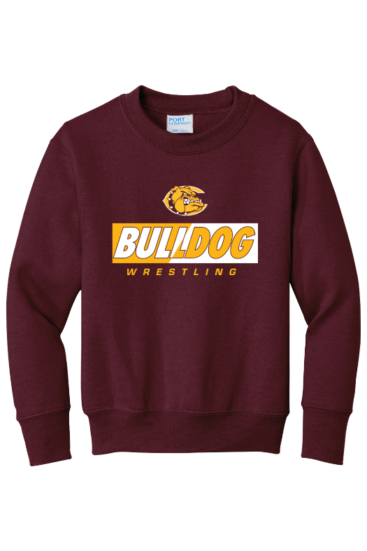 West Allis Central Wrestling Port & Company - Youth Core Fleece Crewneck Sweatshirt. PC90Y