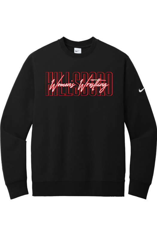 Hillsboro HS Wrestling Nike Club Fleece Sleeve Swoosh Crew NKFD9863
