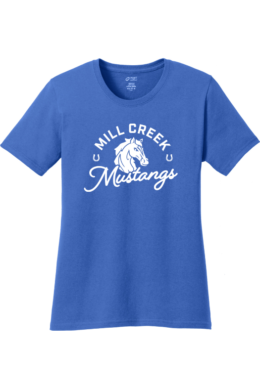 Mill Creek Elementary Port & Company Women's Core Cotton Tee. LPC54