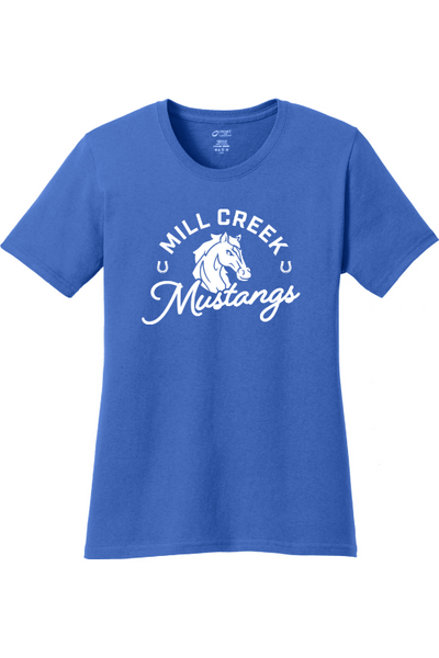 Mill Creek Elementary Port & Company Women's Core Cotton Tee. LPC54