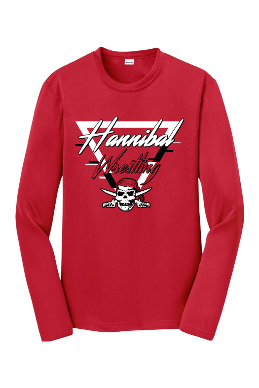 Hannibal Wrestling Sport-Tek Youth Long Sleeve PosiCharge Competitor Tee. YST350LS