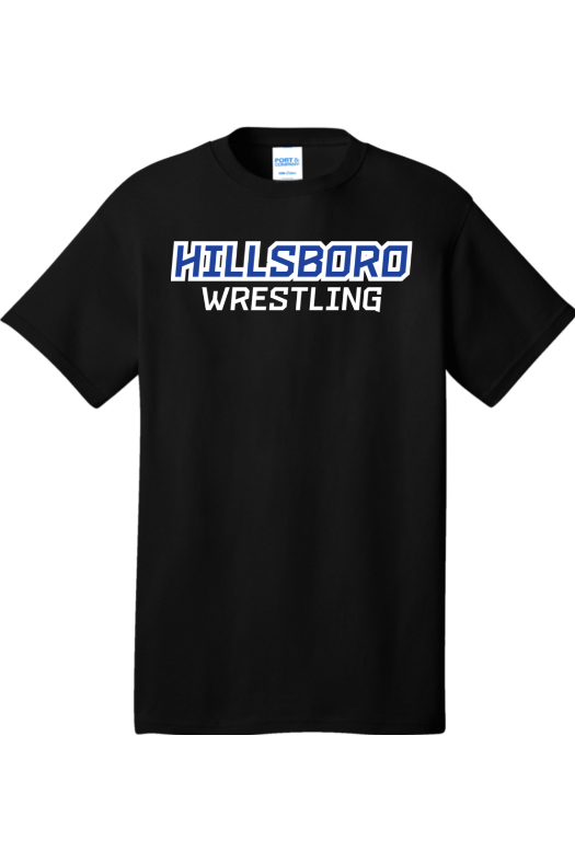 Hillsboro HS Wrestling Port & Company - Core Cotton Tee. PC54