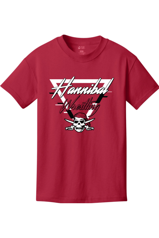 Hannibal Wrestling Port & Company - Youth Core Cotton Tee. PC54Y