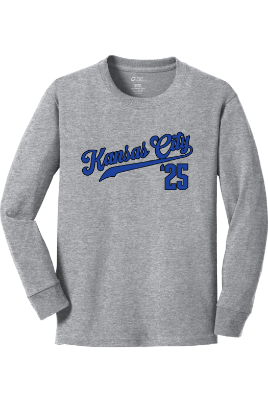 Kansas City Training Center Port & Company Youth Long Sleeve Core Cotton Tee. PC54YLS