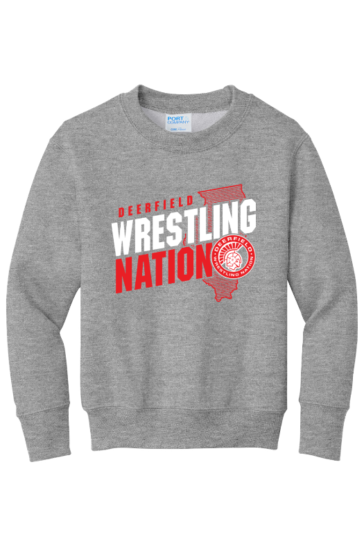 Deerfield High School Port & Company - Youth Core Fleece Crewneck Sweatshirt. PC90Y