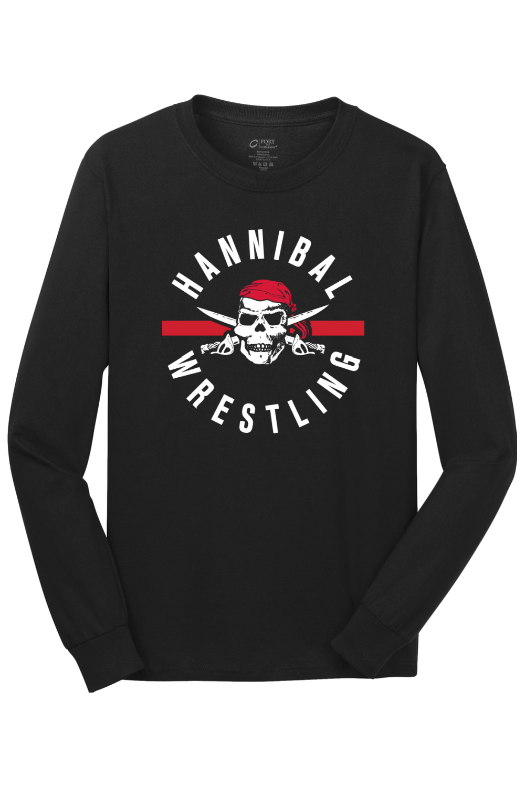 Hannibal Wrestling Port & Company - Long Sleeve Core Cotton Tee. PC54LS