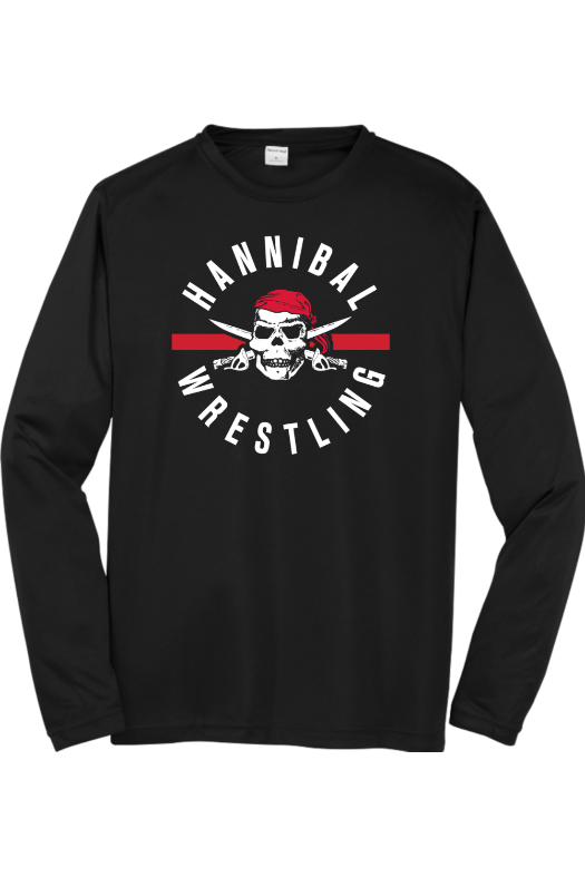 Hannibal Wrestling Sport-Tek Long Sleeve PosiCharge Competitor Tee. ST350LS