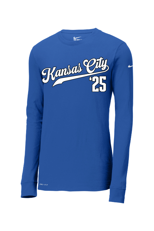 Kansas City Training Center Nike Dri-FIT Cotton/Poly Long Sleeve Tee. NKBQ5230