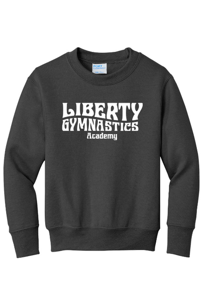 Liberty Gymnastic Academy Port & Company - Youth Core Fleece Crewneck Sweatshirt. PC90Y
