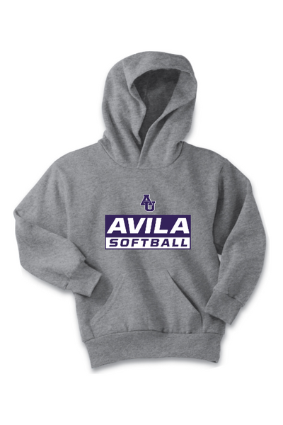 Avila Softball Port & Company - Youth Core Fleece Pullover Hooded Sweatshirt. PC90YH