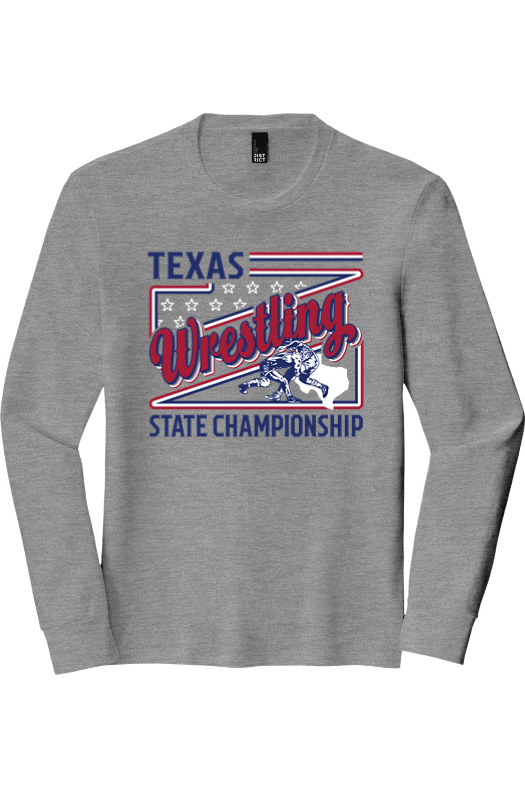 Texas USA State Wrestling Tournament 2025 District Perfect Tri Long Sleeve Tee . DM132