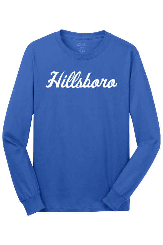 Hillsboro HS Wrestling Port & Company - Long Sleeve Core Cotton Tee. PC54LS