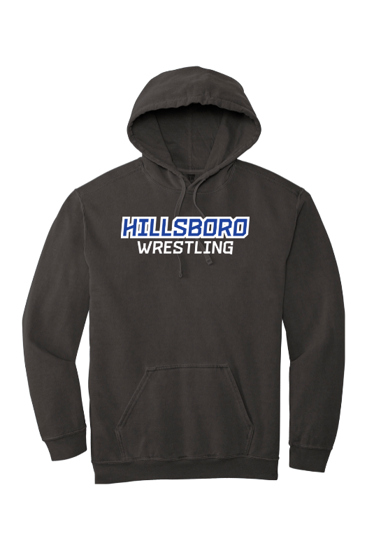Hillsboro HS Wrestling Comfort Colors Garment-Dyed Hooded Sweatshirt