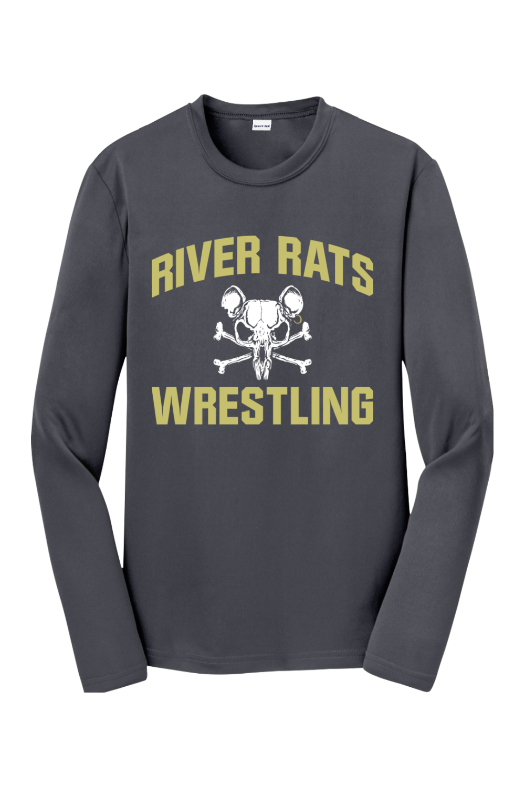 River Rats Wrestling Sport-Tek Youth Long Sleeve PosiCharge Competitor Tee. YST350LS