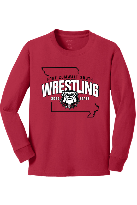 Fort Zumwalt South - 2025 MO STATE Port & Company Youth Long Sleeve Core Cotton Tee. PC54YLS