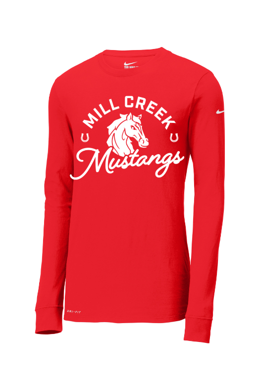 Mill Creek Elementary Nike Dri-FIT Cotton/Poly Long Sleeve Tee. NKBQ5230