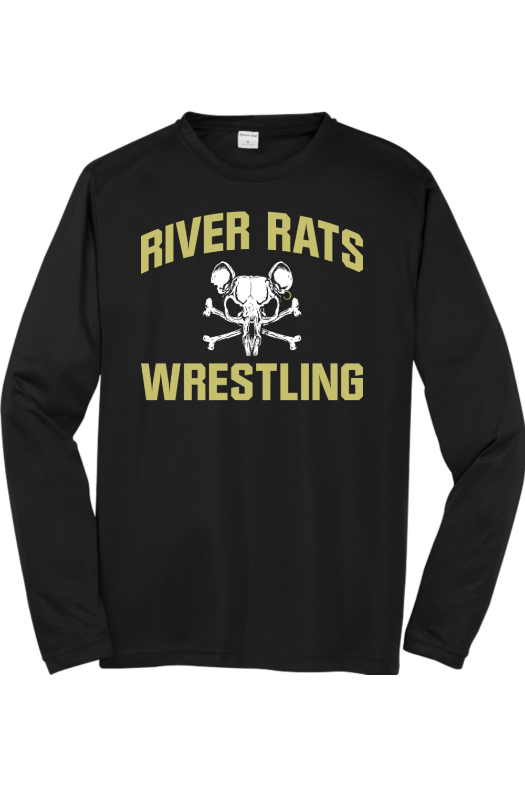 River Rats Wrestling Sport-Tek Long Sleeve PosiCharge Competitor Tee. ST350LS
