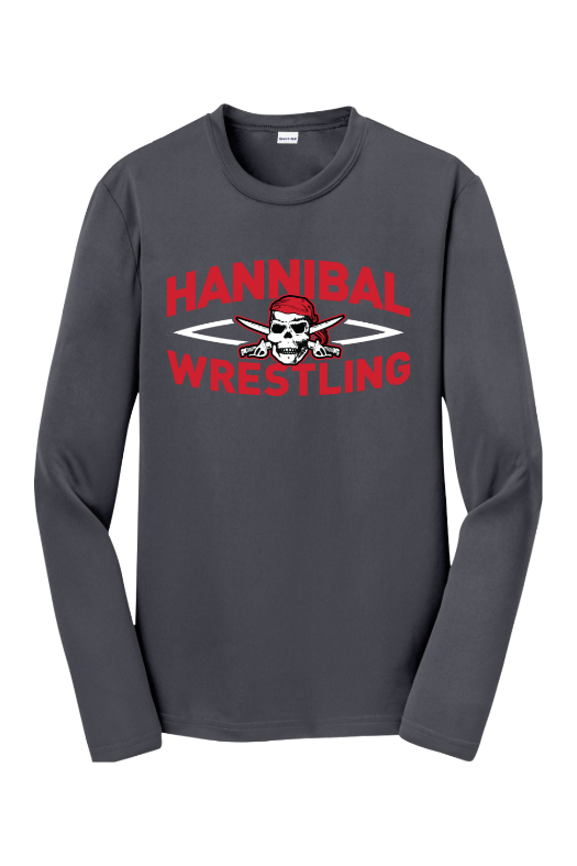 Hannibal Wrestling Sport-Tek Youth Long Sleeve PosiCharge Competitor Tee. YST350LS