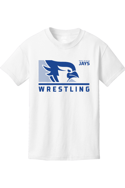 West Platte Wrestling Port & Company - Youth Core Cotton Tee. PC54Y