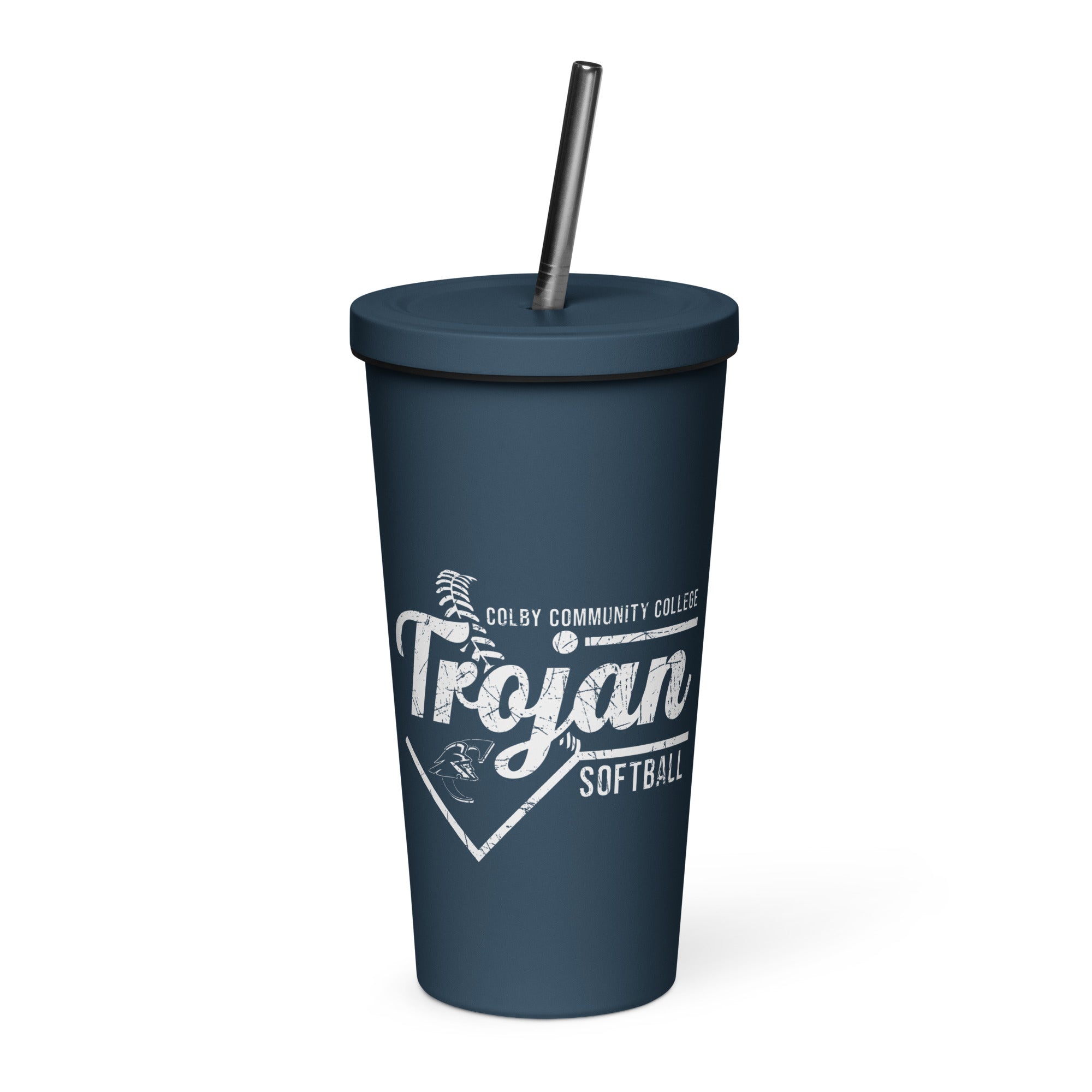 Colby Community College Softball Insulated Tumbler with a Straw