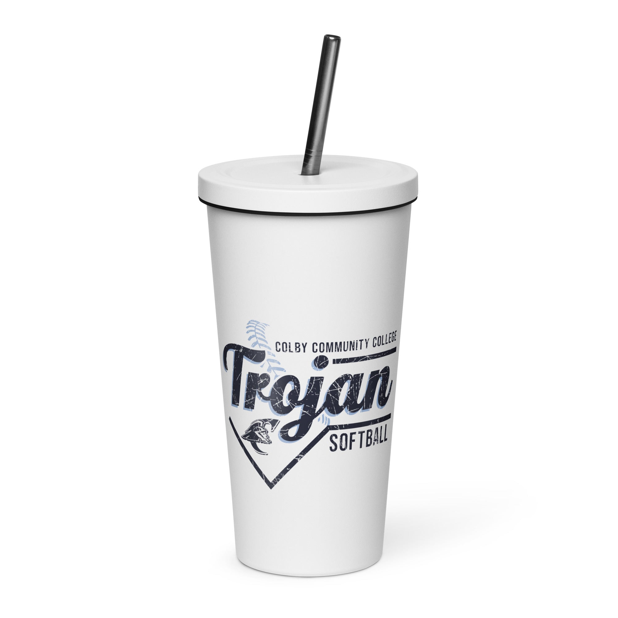 Colby Community College Softball Insulated Tumbler with a Straw