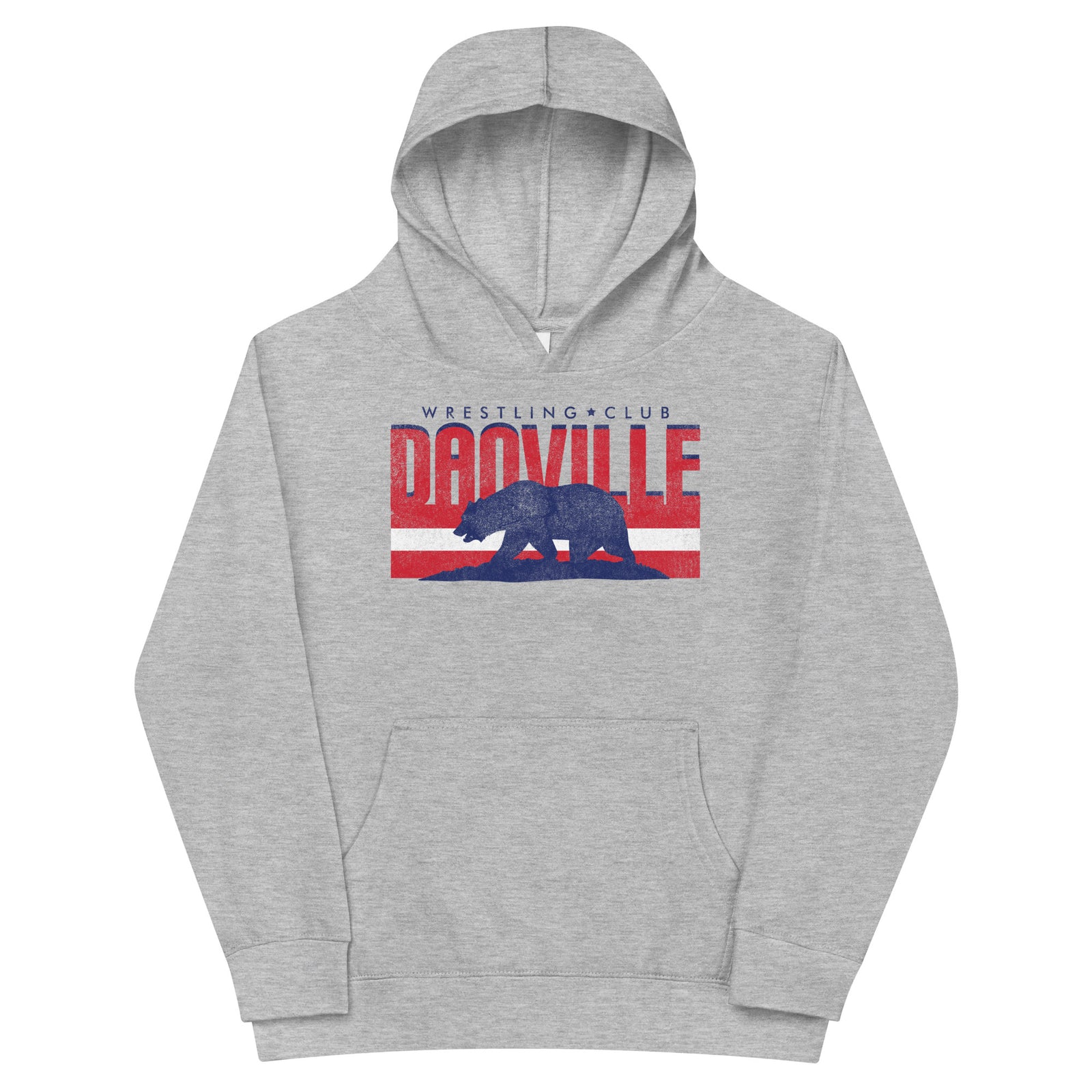 Danville Wrestling Club Grey Kids Fleece Hoodie