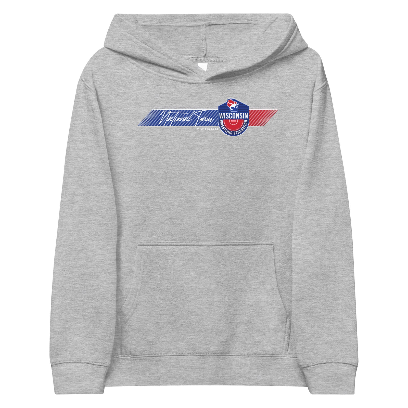 Wisconsin Wrestling Federation Wrestling 2023 Banner Kids Fleece Hoodie