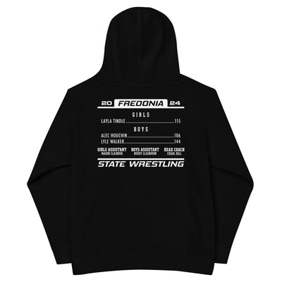 2024 Youth Fredonia State Wrestling Kids fleece hoodie