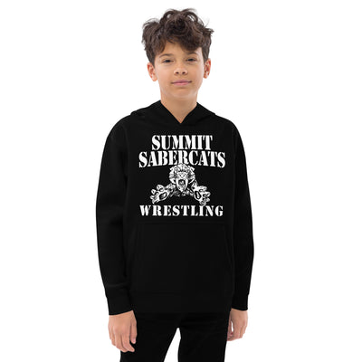 Summit Trail Middle School Wrestling  With Back Design Kids Fleece Hoodie